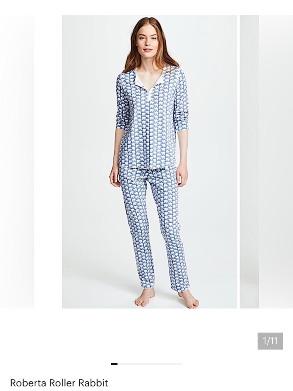 Roller Rabbit Hathi elephant PJ set